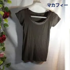 マカフィー　シルク混　トップス　深緑のサムネイル