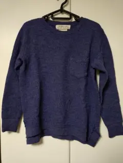 REMI RELIEF レミレリーフ ウールニットセーター 紫　Lサイズ