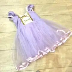 紫のリボン付き ラプンツェル風チュチュワンピース