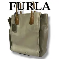 【美品】FURLA フルラ　トートバッグ レザー　革　バイカラー