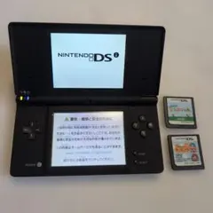 【ケース・充電器付】ニンテンドーDSi 本体 ブラック＆ ゲームソフト2本セット