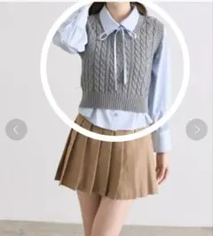 シャツ＋ベストセット【OLIVE des OLIVE】 (ブルー チャコール)