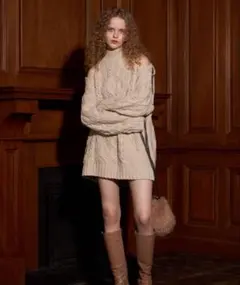 DEICY カットアウトケーブルミニワンピース