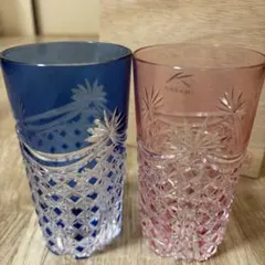 薩摩切子 亀甲つなぎタンブラー ペア - メルカリ