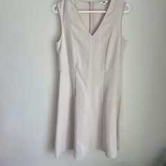 UNIQLO ユニクロ ノースリーブ ひざ丈ワンピース M 薄いピンク