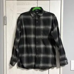 UNIQLO フランネルチェックシャツ M BLACK