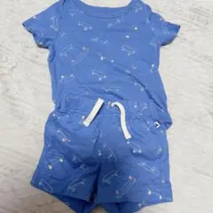 スケートボード柄 ロンパースとショートパンツセット