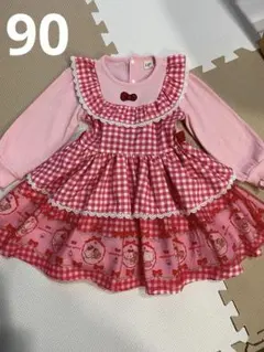 【美品】【着画あり】ハローキティ ワンピース　リトシー LITTC 90cm