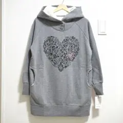 アンドラブ &LOVE QVC Lサイズ ボア裏起毛 パーカーチュニック