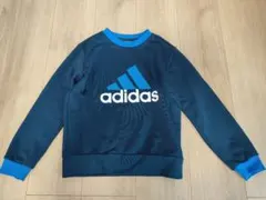 adidas アディダス　トレーナー　スウェット ネイビー 130　裏起毛
