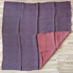 丹後ちりめん　リバーシブル　風呂敷　パープル　レッド　レーヨン 100%