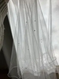 ホワイトパール付きウェディングベール