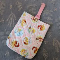ディズニープリンセス シューズバッグ キルティング ピンク 上履き入れ