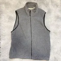 イチオシ❣️ ポーラテック ジップアップベスト グレー　フリース　ワンポイントS