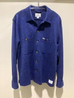 ※よっつん様専用【CRIMIE】レオパード起毛シャツ（ブルー）【Lサイズ】