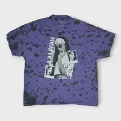 Aaliyah アリーヤt ミュージックt パープル タイダイ 公式 2XL