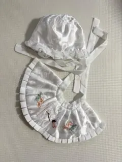 お宮参り スタイ 帽子セット