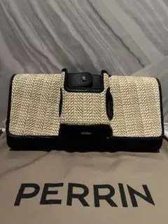 【極美品】PERRIN ペラン パリ レザークラッチバッグ 濃紺　ハンドバッグ 楽天市場】PERRIN PARIS ペランパリ クラッチバッグ レディース
