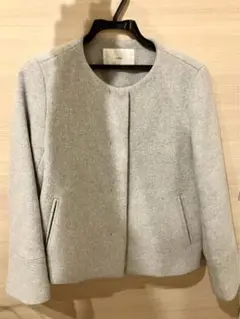 ショートコート ノーカラージャケット