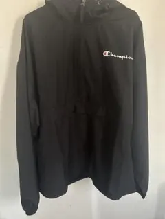 Champion ブラック ナイロンジャケット
