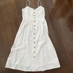 H&M 白 キャミソール ロングワンピース 10
