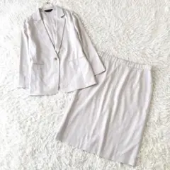 美品 大きい19号✨近年 INDIVI スカートスーツ セットアップ 洗える