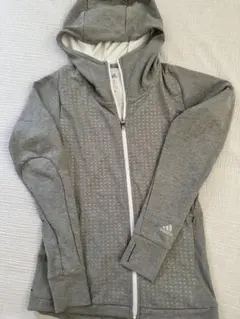 adidas グレー フルジップフードジャケット