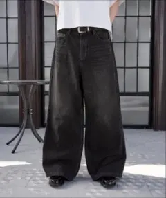 【Regen Glanz】 ワイドバギーデニムパンツ XSのサムネイル