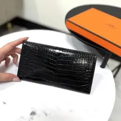 エルメス　　ポロサス　多少使用感あり　付属完備　状態良好 HERMES エルメス/バーキン35/クロコダイル/ポロサス/ノワール