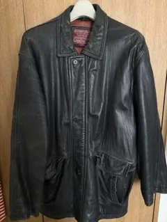 【古着】レザージャケット　ラムレザー　M