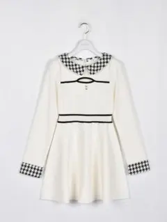 eyelyn エブリン ツイード襟ミニワンピース