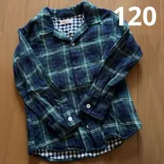 miki HOUSE チェック柄シャツ 120