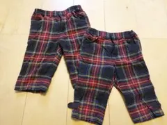 ファミリア 7分丈パンツ サイズ100 2枚セット 双子ちゃん