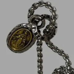 デザイナーズ メダイネックレス シルバー×ゴールド