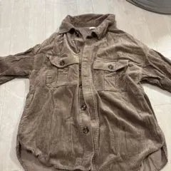 コーデュロイ　シャツ　茶色