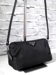 【美品】PRADA プラダ ナイロンxレザー 2way ショルダーバッグ ポーチ