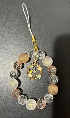 ビーズ携帯ストラップ オーバル型