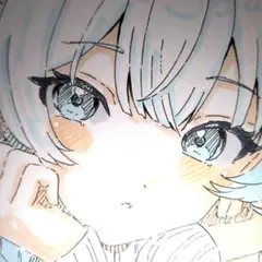 y*a様 手描きイラスト オリジナル 水色 No.13