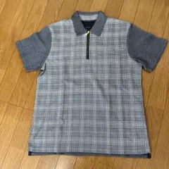 Mitsumine 新品ハーフジップ ポロシャツ チェック柄のサムネイル