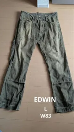 EDWIN カーキ色 カーゴパンツ
