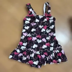 ハート柄 ワンピース水着 130