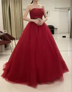 [美品]カラードレス　レッド　ハツコエンドウ風　お値下げ可 ハツコエンドウ ワインレッドカラードレス :: TAGAYA BRIDAL – 京都