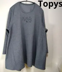 Topys トピーズ 長袖 チュニック ダークグレー LL