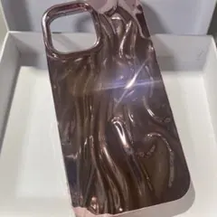 【12promax】ローズゴールド波状iPhoneケース