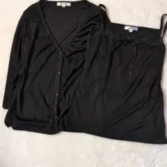 MK KLEIN ブラック カーディガン・キャミソールセット 38のサムネイル
