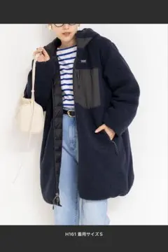 TAION×NOLLEY'S 別注ボア×ダウンフードコート(リバーシブル) M