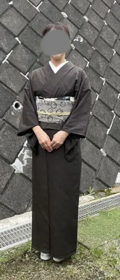 平和屋着物▽本塩沢 単衣 幾何学文様 正絹 逸品 未使用 AABD0085fy