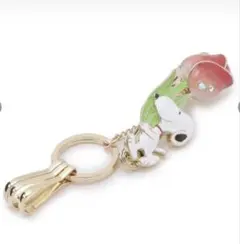 ◆SNOOPY バッグキークリップ チューリップ