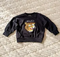 MARKY'S BIG FIELD ライオン刺繍トレーナー 100 ブラック黒