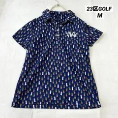 23区GOLF 総柄　パイナップル柄　半袖ポロシャツ レディースⅡのサムネイル